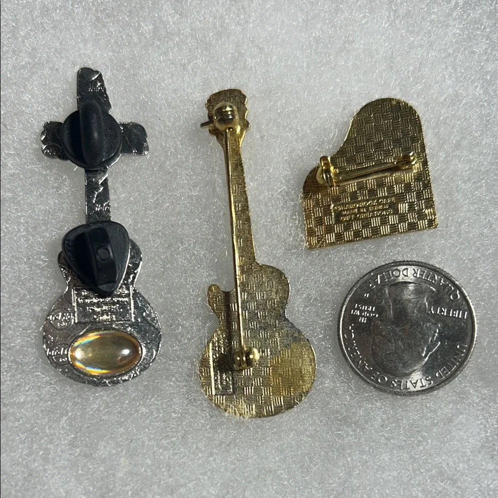 Hard Rock Café Guitar Piano Pins, All Access, Las Vegas, & Puerto Vallarta